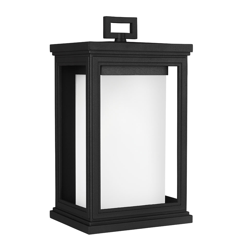 Feiss Roscoe 1 Light Coastal Outdoor Wall Lantern in Textured Black