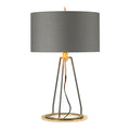 Elstead Ferrara Table Lamp in Polished Gold with Grey Shade
