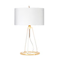 Elstead Ferrara Table Lamp in Polished Gold with White Shade
