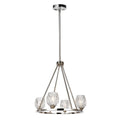 Feiss Rubin 4 Light Chandelier in Polished Nickel
