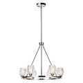 Feiss Rubin 6 Light Chandelier in Polished Nickel