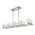 Feiss Rubin 10 Light Island Chandelier in Polished Nickel