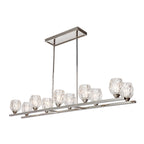 Feiss Rubin 10 Light Island Chandelier in Polished Nickel