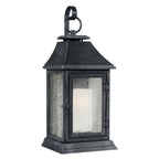 Feiss Shepherd Extra Large 1 Light Outdoor Coastal Wall Lantern in Dark Weathered Zinc