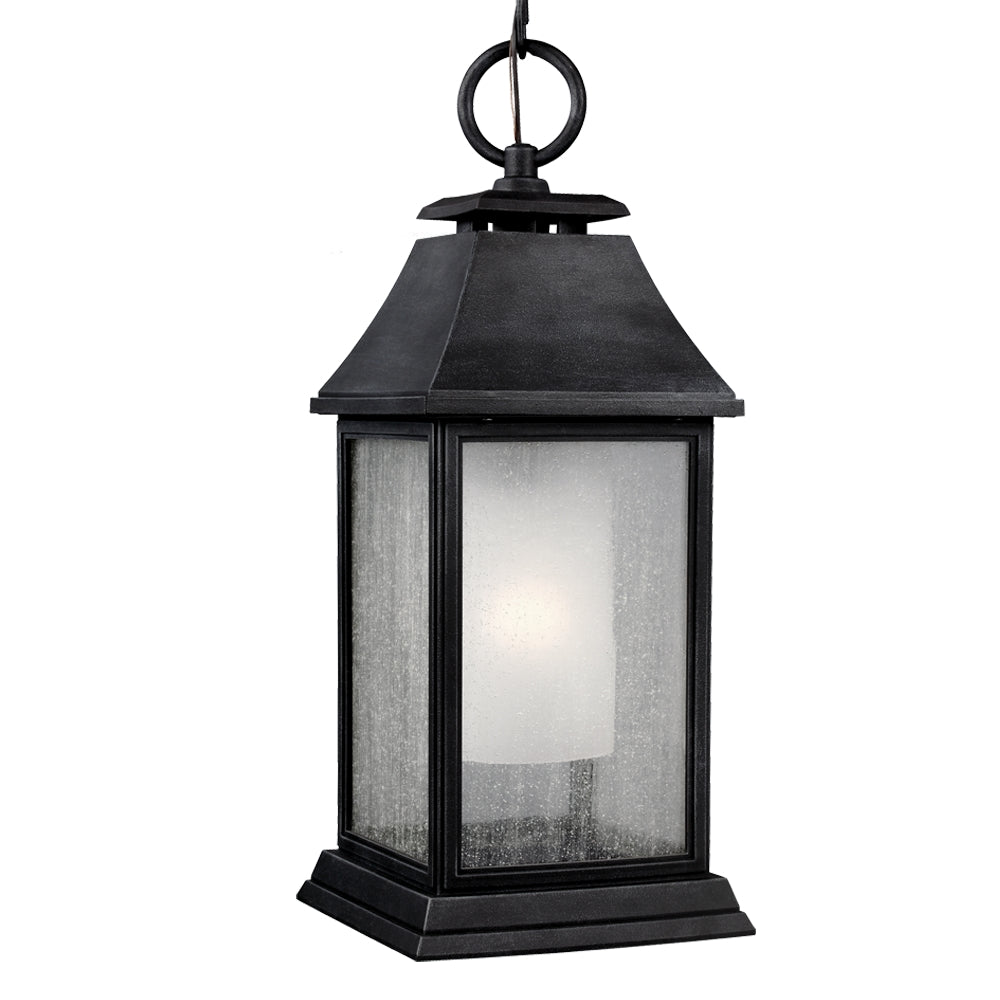 Feiss Shepherd Large 8 Light Outdoor Coastal Pendant in Dark Weathered Zinc