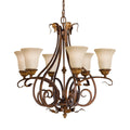 Feiss Sonoma Valley 6 Light Chandelier in Tortoise Shell