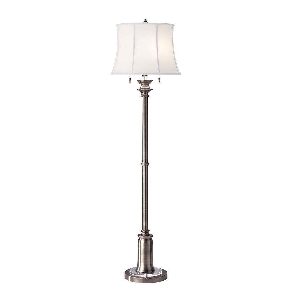 Feiss State Room Floor Lamp in Antique Nickel with Shade