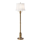 Feiss State Room Floor Lamp in Bali Brass with Shade