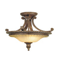 Feiss Stirling Castle 2 Light Semi Flush Ceiling Light in Bronze