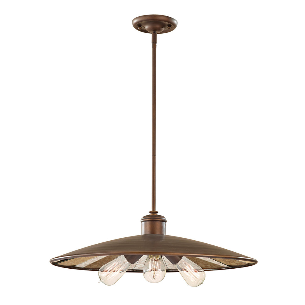 Feiss Urban Renewal 3 Light Pendant Light in Astral Bronze