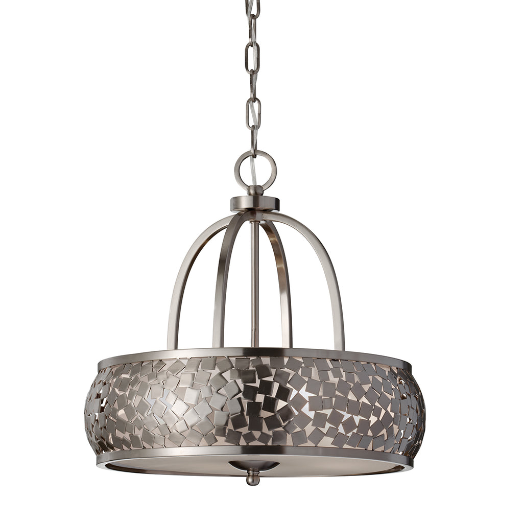 Feiss Zara 4 Light Pendant Light in Brushed Nickel