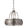 Feiss Zara 4 Light Pendant Light in Brushed Nickel