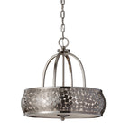 Feiss Zara 4 Light Pendant Light in Brushed Nickel