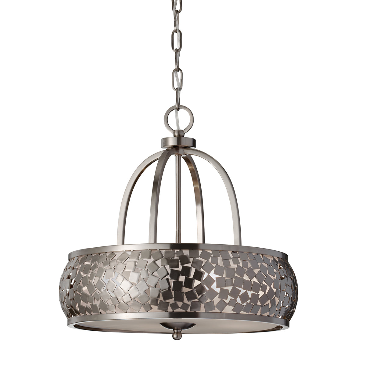 Feiss Zara 4 Light Pendant Light in Brushed Nickel