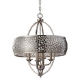 Feiss Zara Large 4 Light Pendant Light in Brushed Nickel