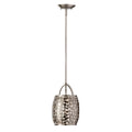 Feiss Zara 1 Light Pendant Light in Brushed Nickel