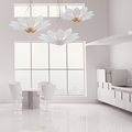 Kolarz Fiore 7 Light Ceiling Pendant Leaf Silver 5231.80650