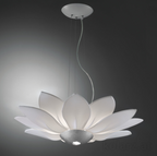 Kolarz Fiore 7 Light Ceiling Pendant Leaf Silver 5231.80650