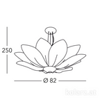 Kolarz Fiore 7 Light Ceiling Pendant Leaf Silver 5231.80650