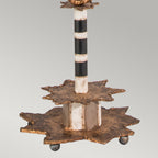 Flambeau Birdland Table Lamp with Crystals in Gold and Cream