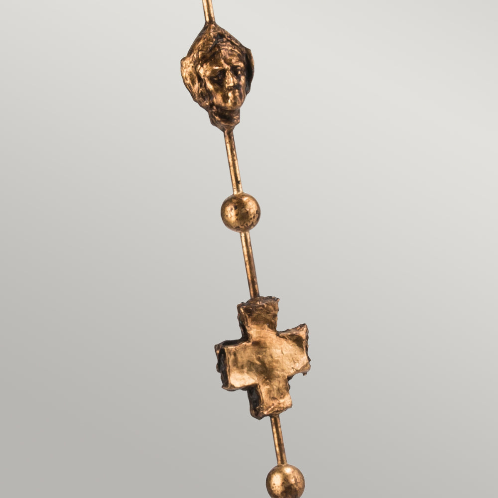 Flambeau Fragment Floor Lamp in Aged Gold
