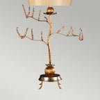Flambeau Kristal Table Lamp in Putty and Gold Leaf