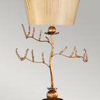 Flambeau Kristal Table Lamp in Putty and Gold Leaf