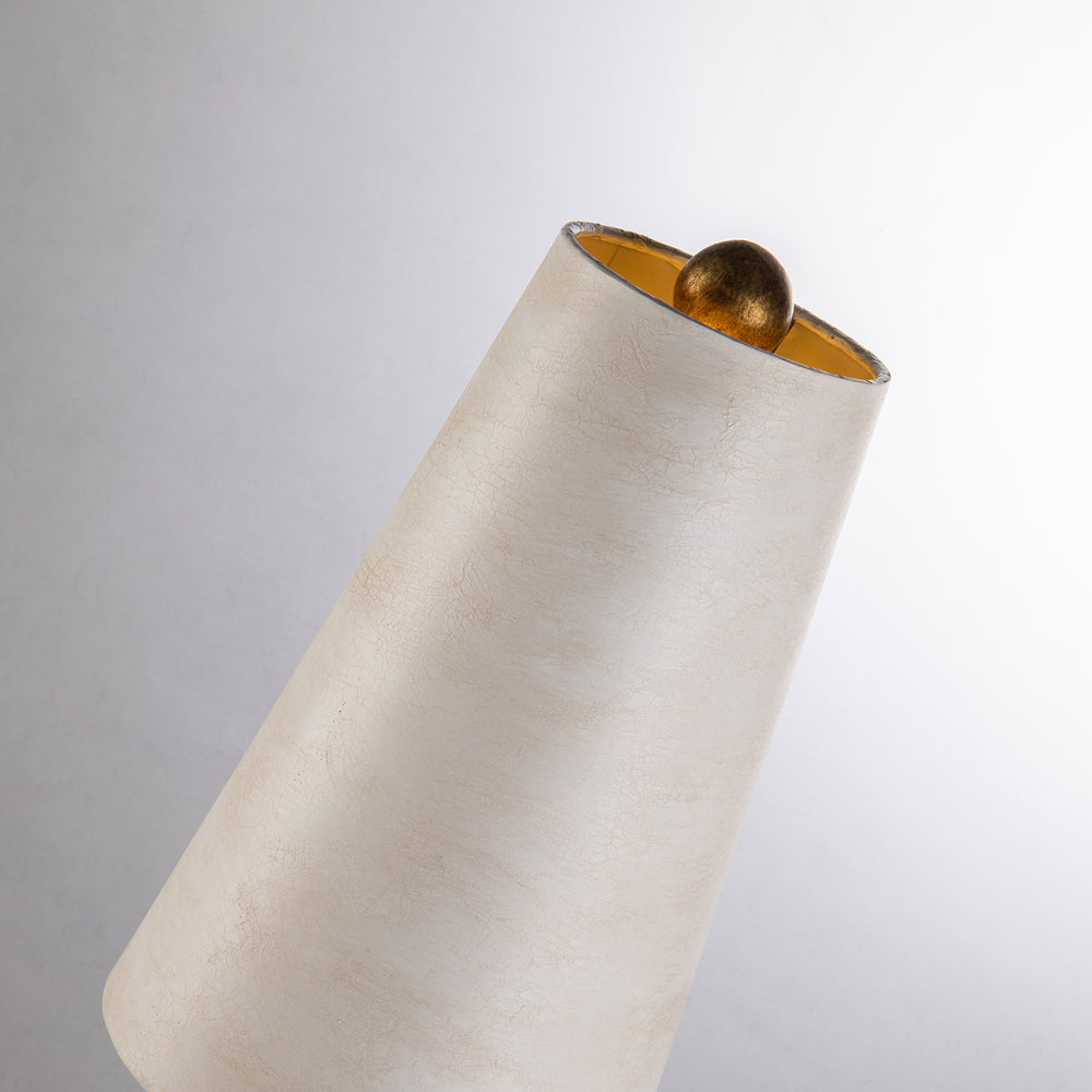 Flambeau Leda Table Lamp in Cream Patina