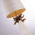 Flambeau Leda Table Lamp in Cream Patina