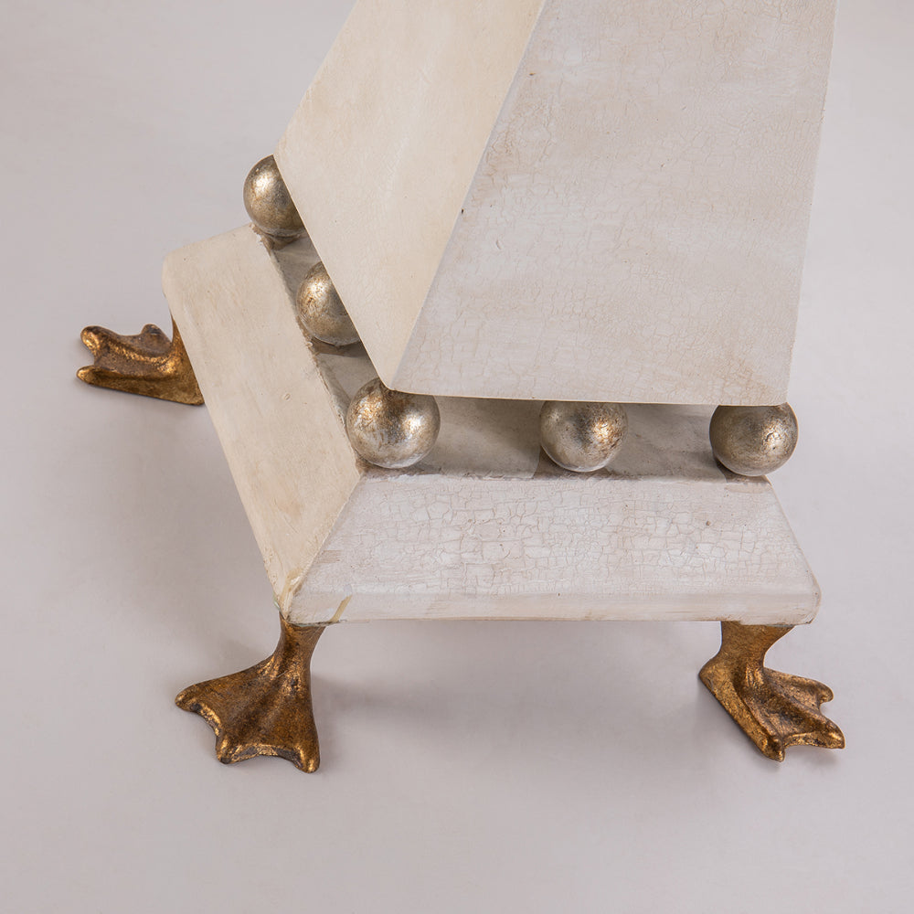 Flambeau Leda Table Lamp in Cream Patina