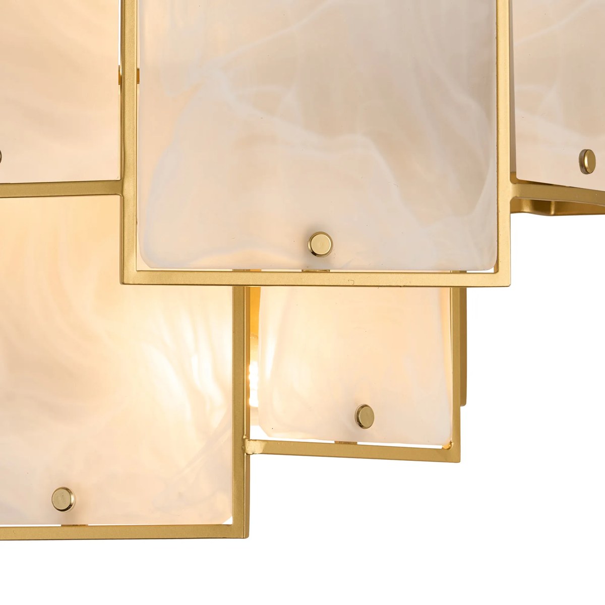 Regent Fleurus 2 Light Switched Wall Light (White Alabaster Glass) - White Frosted