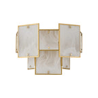 Regent Fleurus 2 Light Switched Wall Light (White Alabaster Glass) - White Frosted