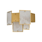Regent Fleurus 2 Light Switched Wall Light (White Alabaster Glass) - White Frosted & Metal