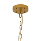 Regent Fleurus 45cm Round 7 Light Pendant Light (Faux Alabaster) - Brown
