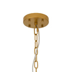 Regent Fleurus 45cm Round 7 Light Pendant Light (White Alabaster Glass) - White Frosted