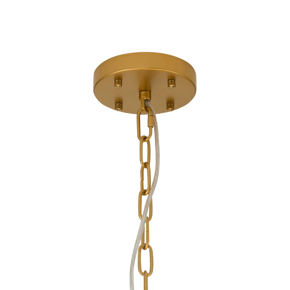 Regent Fleurus 45cm Round 7 Light Pendant Light (White Alabaster Glass) - White Frosted
