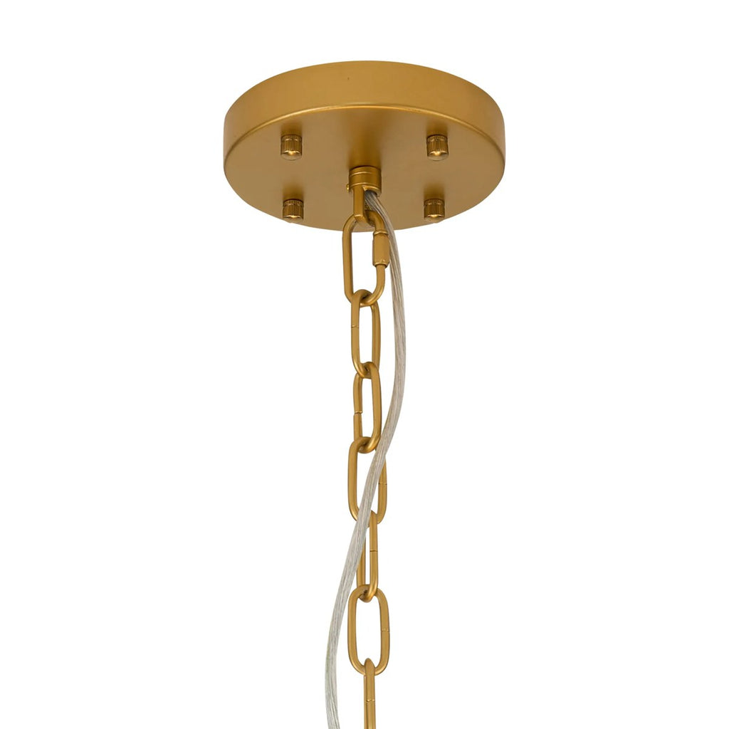 Regent Fleurus 45cm Round 7 Light Pendant Light (Faux Alabaster) - Grey