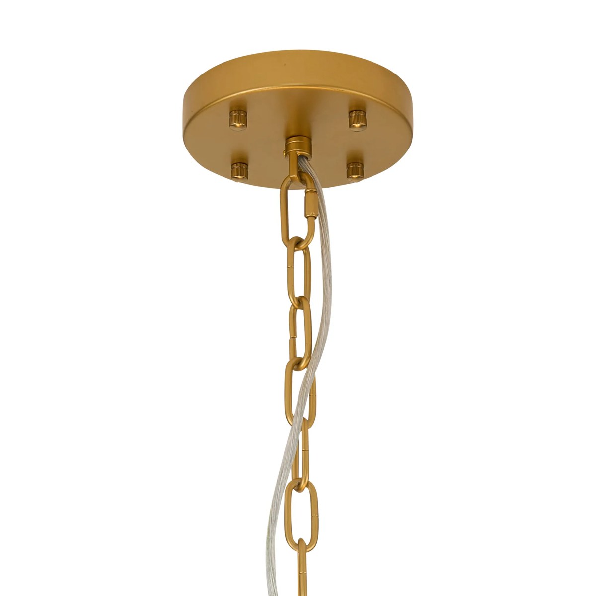 Regent Fleurus 45cm Round 7 Light Pendant Light (Faux Alabaster) - Grey