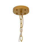 Regent Fleurus 45cm Round 7 Light Pendant Light (Faux Alabaster) - Grey & Metal