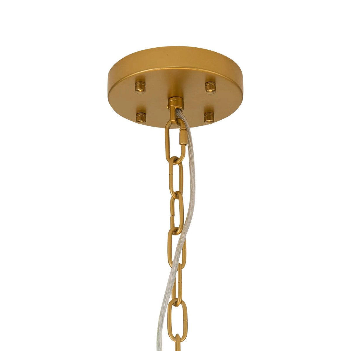 Regent Fleurus 45cm Round 7 Light Pendant Light (Faux Alabaster) - Grey & Metal