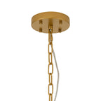 Regent Fleurus 59cm 12 Light Round Pendant Semi Flush Light (White Alabaster Glass) - White Frosted