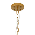 Regent Fleurus 59cm 12 Light Round Pendant Semi Flush Light (Faux Alabaster) - Grey