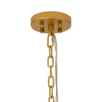 Regent Fleurus 74cm 17 Light Round Pendant Semi Flush Light (Faux Alabaster) - Grey