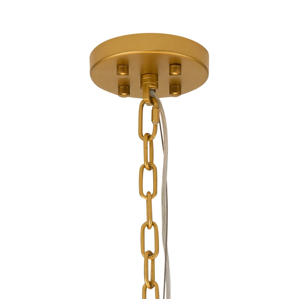 Regent Fleurus 74cm 17 Light Round Pendant Semi Flush Light (Faux Alabaster) - Grey