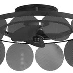 Forlight Cil Ceiling Fan with LED Light in Steel Black 5yr Guarantee