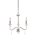 Elstead Finsbury Park 3 Light Ceiling Chandelier in Polished Nickel