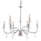 Elstead Finsbury Park 9 Light Chandelier in Polished Nickel