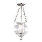 Elstead Finsbury Park Small 3 Light Pendant Light in Polished Nickel