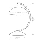 Elstead Franklin Desk Lamp in Cream - dimensions
