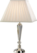 Diyas Freya 1 Light Table Lamp in Silver Finish with Crystal